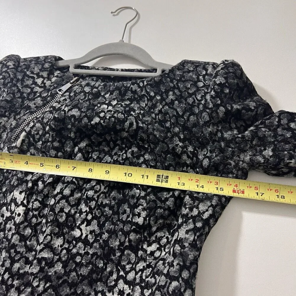 Viktor & Rolf Mini Dress‎ Women 40 Textured Dark Edgy Academia Long Sleeve Italy